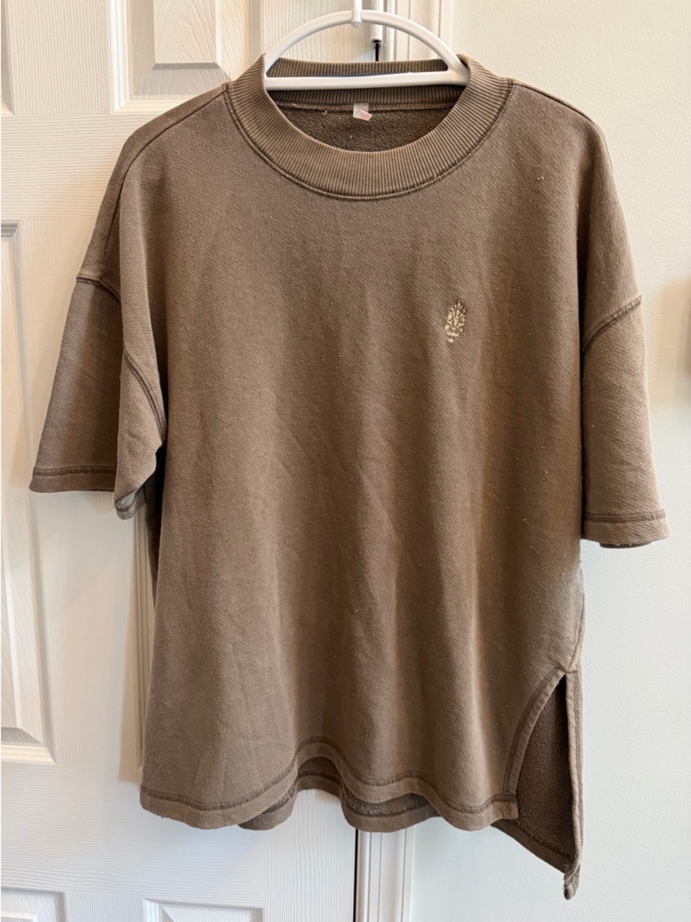 Free People Movement Short Sleeve Crew Sweatshirt *Flawed*